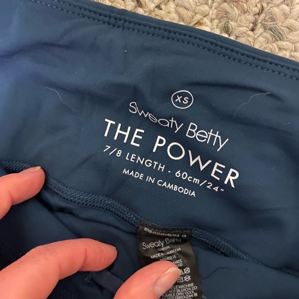 Sweaty Betty 7/8 the power leggings in navy